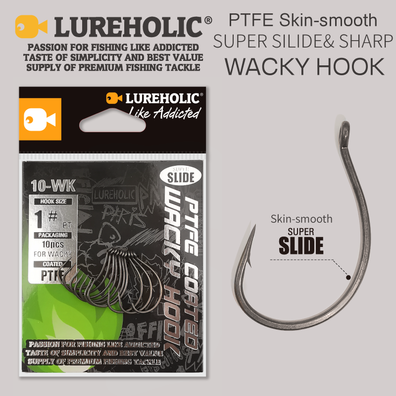 Fishing Hook Offset - LUREHOLIC PTFE سوبر الشريحة أحمق هوك