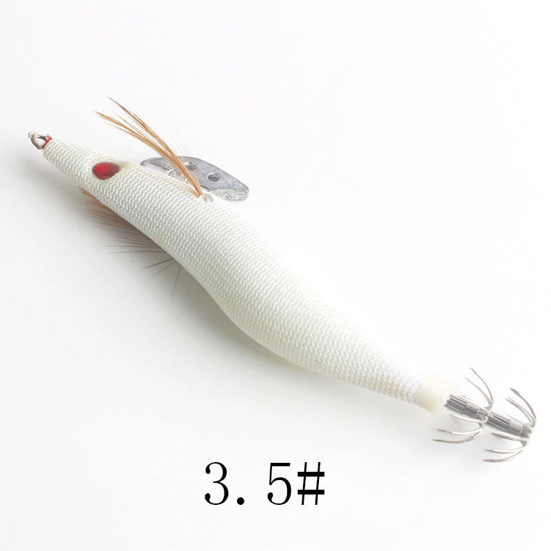 1 قطعة رقص الحبار مضيئة الأبيض - مراجعة Fishing Hook Size وسعره