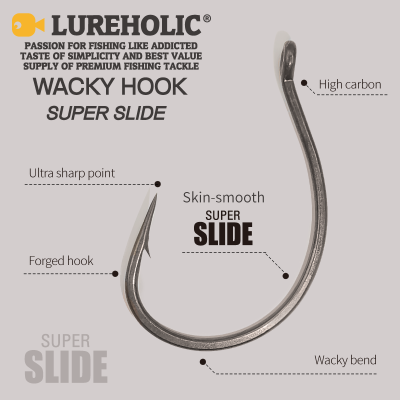 LUREHOLIC PTFE سوبر الشريحة أح - مراجعة Fishing Hook Offset وسعره